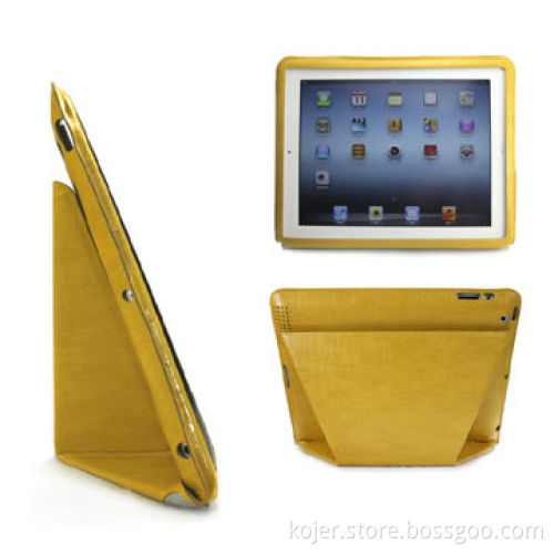 Innovative Folding Leather Case for iPad/iPad 3, Full Access to All Functional Ports
